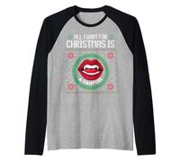 Tout ce Que Je Veux pour Noël, C'est Un Vampire Amusant pour Hommes, Femmes, Filles et garçons Manche Raglan