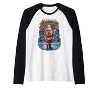 Tout ce Que Je Veux pour Noël, C'est Une Grosse Prise du Père Noël à la pêche Manche Raglan