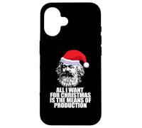 Tout CE Que Je Veux pour NOËL Moyens DE Production Karl Marx Fun Meme Coque pour iPhone 16