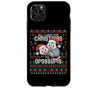 Tout ce Que Je Veux pour Noël Opossum Ugly Xmas Sweater Opossums Coque pour iPhone 11 Pro Max