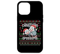 Tout ce Que Je Veux pour Noël Opossum Ugly Xmas Sweater Opossums Coque pour iPhone 12 Pro Max