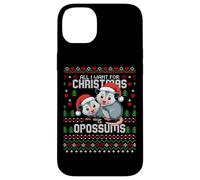 Tout ce Que Je Veux pour Noël Opossum Ugly Xmas Sweater Opossums Coque pour iPhone 14 Plus