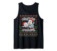 Tout ce Que Je Veux pour Noël Opossum Ugly Xmas Sweater Opossums Débardeur