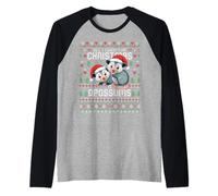 Tout ce Que Je Veux pour Noël Opossum Ugly Xmas Sweater Opossums Manche Raglan
