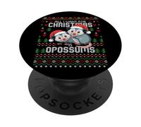 Tout ce Que Je Veux pour Noël Opossum Ugly Xmas Sweater Opossums PopSockets PopGrip Adhésif