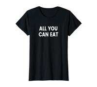 Tout ce Que Vous Pouvez Manger T-Shirt Graphique avec Valeur, Femme, Noir, M