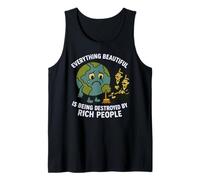 Tout ce Qui est Beau est détruit par Rich People White Débardeur
