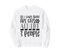 Tout ce Qui m'intéresse, ce sont Les Chats et, comme 3 Personnes, Un Amoureux des Chats drôle Sweatshirt