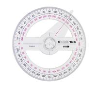 Tout Circulaire 10 Cm En Plastique 360 Degrés Pointeur Rapporteur Règle Détecteur D'angle Bras Oscillant Pour Fournitures De Bureau Scolaire
