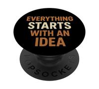 Tout Commence par Une idée Bronze PopSockets PopGrip Adhésif