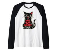 Tout d'abord, I'm a Delight Roaring Black Cat Lover Funny Manche Raglan