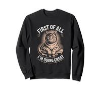 Tout d'abord, Je Fais Great Funny Cat Mood Sweatshirt