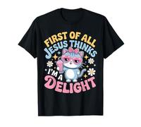 Tout d'abord, Jésus Pense Que Je suis Un Charmant Chat drôle T-Shirt