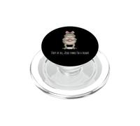 Tout d'abord, Jésus Pense Que Je suis Un Charmant Crapaud chrétien Mignon PopSockets PopGrip pour MagSafe