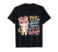Tout d'abord, Jésus Pense Que Je suis Un Chat enchanteur T-Shirt