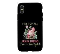 Tout d'abord, Jésus Pense Que Je suis Un délice Frog Women Funny Coque pour iPhone X/XS