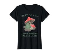 Tout d'abord, Jésus Pense Que Je suis Un délice Frog Women Funny T-Shirt Graphique avec Valeur