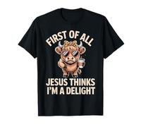Tout d'abord, Jésus Pense Que Je suis Une Adorable Vache des Highlands T-Shirt