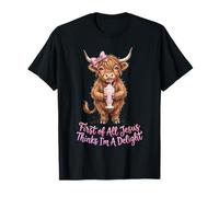 Tout d'abord, Jésus Pense Que Je suis Une Vache des Highlands T-Shirt