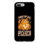 Tout d'abord, Jésus Pense Que Mon Chat est Un délice Coque pour iPhone 7 Plus/8 Plus