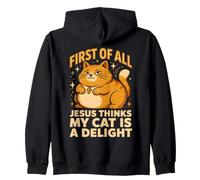 Tout d'abord, Jésus Pense Que Mon Chat est Un délice Sweat à Capuche