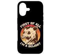 Tout d'abord, Le graphisme Amusant d'un Possum Hurlant de I'm a Delight Coque pour iPhone 17