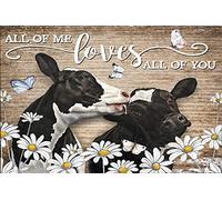 Tout De Moi, Je t'aime, Tout De Toi, Impression De Ferme, Impression d'art De Couple De Vaches Paillasson Anti-Poussière Paillasson Exterieur Durable Tapis De Porte pour Baignoire Douche Balcon 4
