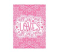 tout de moi vous aime tous citation Stickers muraux en vinyle 36x49cm Amovible sans laisser de colle Rose