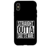 Tout Droit Outta Saut Sainte Marie Coque pour iPhone X/XS