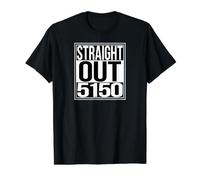 Tout Droit sorti 5150 T-Shirt Graphique avec Valeur, Homme, Noir, M