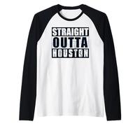 Tout Droit sorti de la Ville Vintage en détresse de Houston Manche Raglan