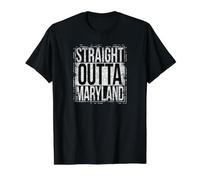 Tout Droit sorti du Maryland T-Shirt Graphique avec Valeur, Homme, Noir, S