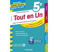 Tout en Un 5e - Leçons, méthodes et exercices - Nouveau Cahier du jour Cahier du soir