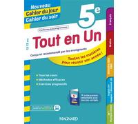 Tout en Un 5e - Leçons, méthodes et exercices - Nouveau Cahier du jour Cahier du soir Toutes les matières pour réussir son année - Laurence de Vismes-Mokrani - Magnard - broché - Scolaire / Universita