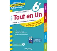 Tout en Un 6e - Leçons, méthodes et exercices - Nouveau Cahier du jour Cahier du soir