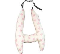 Tout En Un Ajusteur De Ceinture De Sécurité Et Oreiller Avec Le Cou Et L'appui-tête Oreiller, Oreiller De Voyage, Oreiller De Sommeil Confortable Pour La Voiture(Glace Rose)