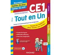Tout en Un CE1 - Leçons, méthodes et exercices - Nouveau Cahier du jour Cahier du soir