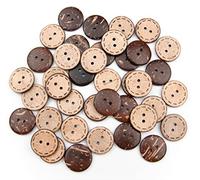 tout en un Marron 2 trous Coquille de noix de coco à coudre Boutons Vêtements Accessoires 20MM 40PCS