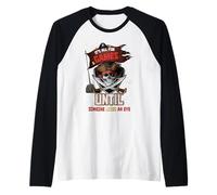 Tout est amusant et jeux jusqu'à ce que quelqu'un perde un œil amusant pirate Manche Raglan