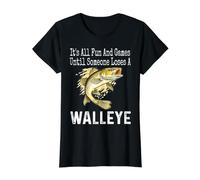 Tout est Amusant et Jeux jusqu'à ce Que Quelqu'un perde Une pêche au doré Jaune T-Shirt Graphique avec Valeur