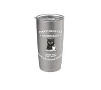 Tout est complot quand on ne sait rien, chat Gobelet isotherme en acier inoxydable double paroi