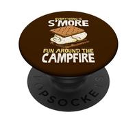 Tout est Plus Amusant Autour du feu de Camp pour Les Amoureux des Mores PopSockets PopGrip Adhésif