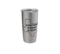 Tout est plus grand au Texas, tu étais si hier Gobelet isotherme en acier inoxydable double paroi