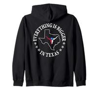 Tout est Plus Grand dans Texas Silhouette Steer Flag Sweat à Capuche