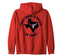 Tout est Plus Grand dans Texas Silhouette Steer Flag Sweat à Capuche