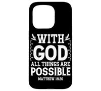 Tout est Possible avec Dieu - Matthieu 19:26 Coque pour iPhone 15 Pro