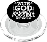 Tout est Possible avec Dieu - Matthieu 19:26 PopSockets PopGrip pour MagSafe