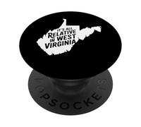 Tout est Relatif en Virginie-Occidentale Funny WV Mountain Love PopSockets PopGrip Adhésif
