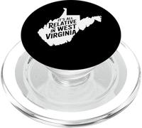 Tout est Relatif en Virginie-Occidentale Funny WV Mountain Love PopSockets PopGrip pour MagSafe
