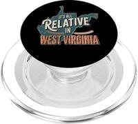 Tout est Relatif en Virginie-Occidentale Funny WV Mountain Love PopSockets PopGrip pour MagSafe